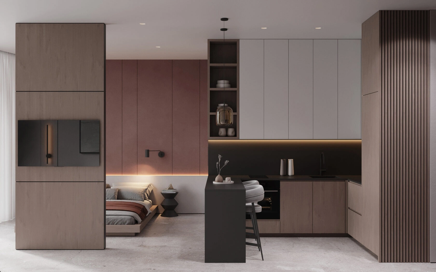 Элегантная квартира 42 m2 в Переренан, Бали