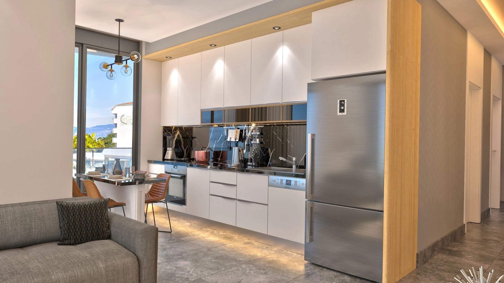 Апартаменты с высокими потолками в Аланье, Турция