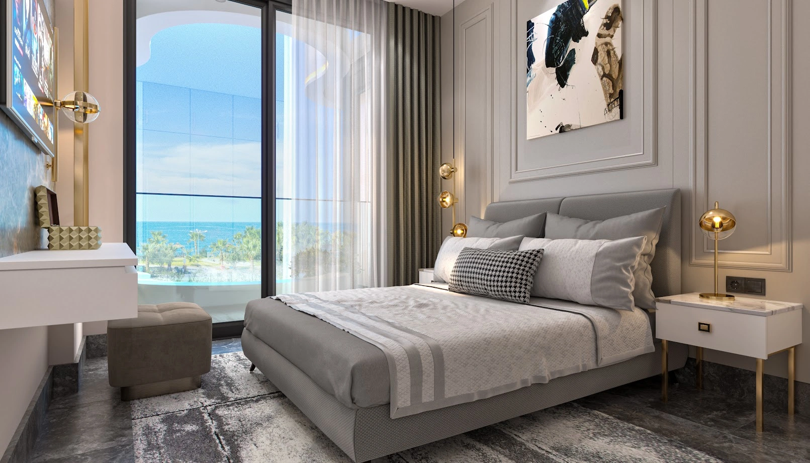 Апартаменты с высокими потолками в Аланье, Турция