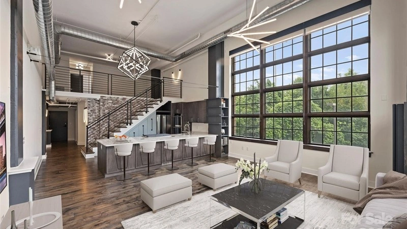 Просторная квартира 163 m2 в Шарлотте, США