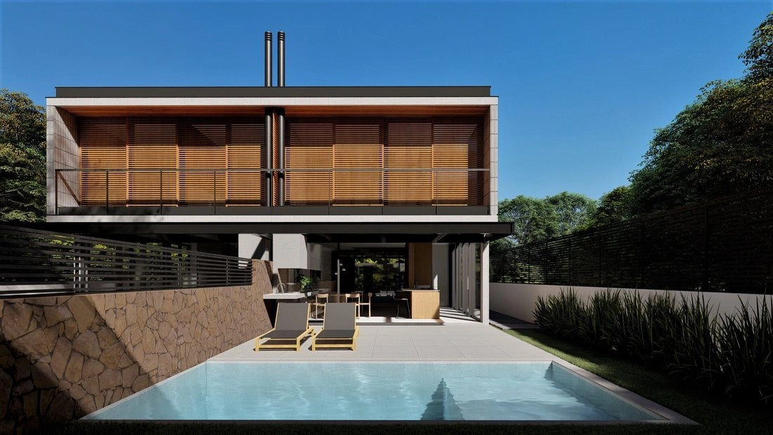 Дом 264 m2 с крытым бассейном во Флорианополисе, Бразилия