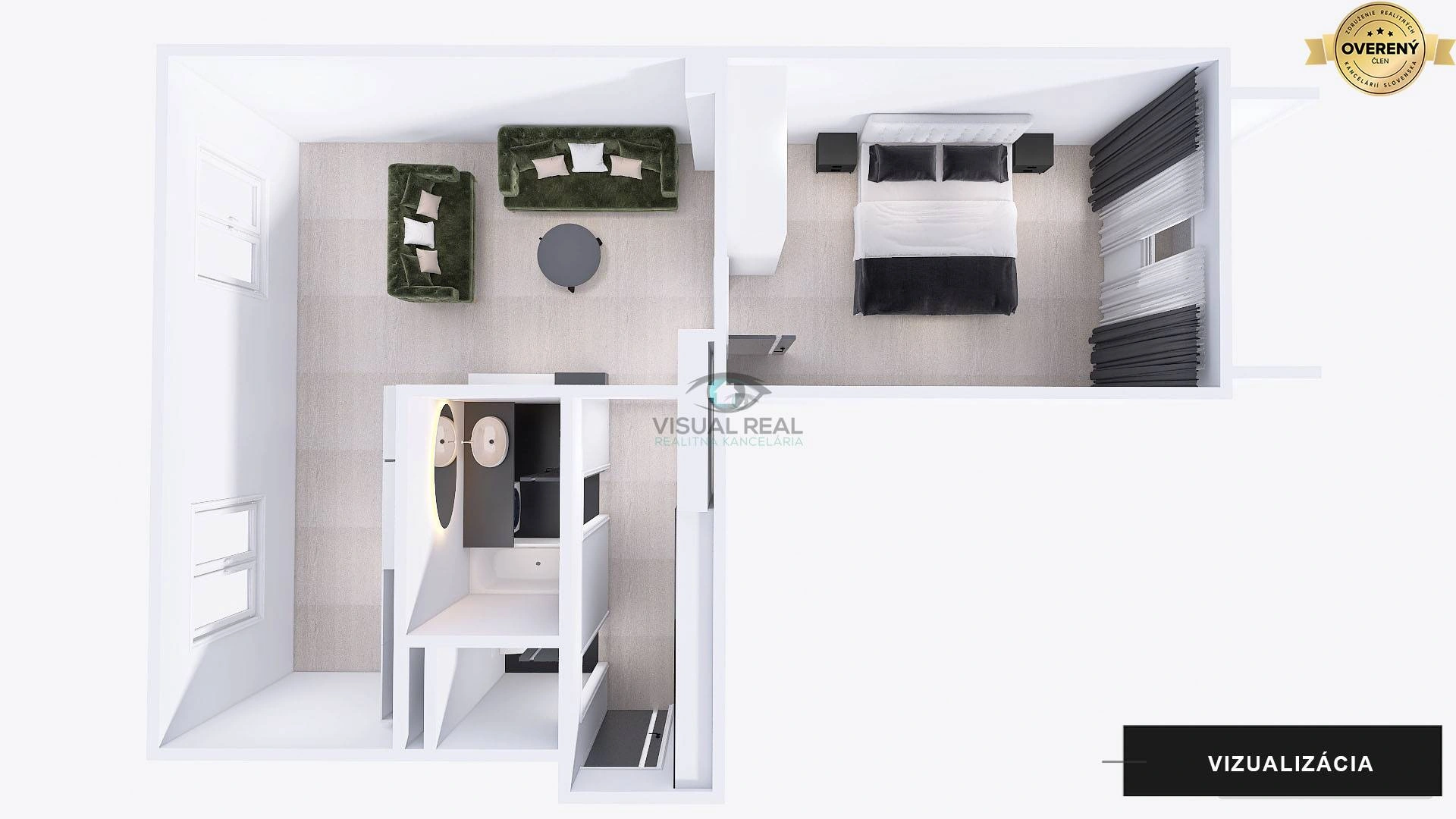 Светлая квартира 2+1 в Кошице, Словакия