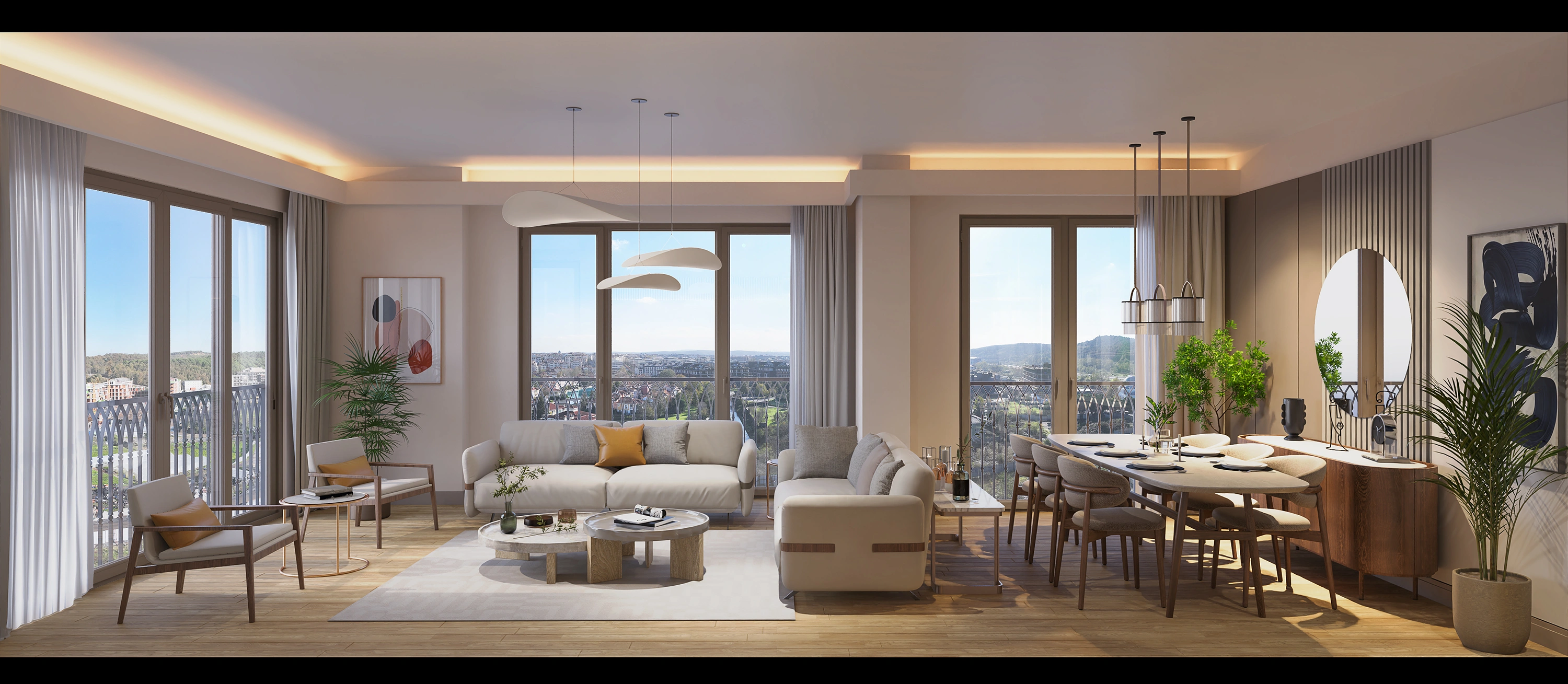 Современная квартира с панорамным видом в Стамбуле, Турция