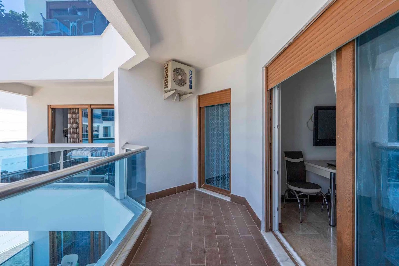 Однокомнатная квартира с балконом в Аланье, Турция