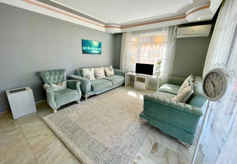 2-комнатная квартира с тренажёрным залом в Аланье, Турция