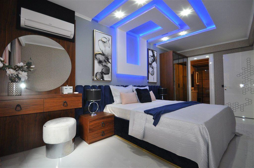 3‑комнатная квартира с видом на море в Аланье, Турция