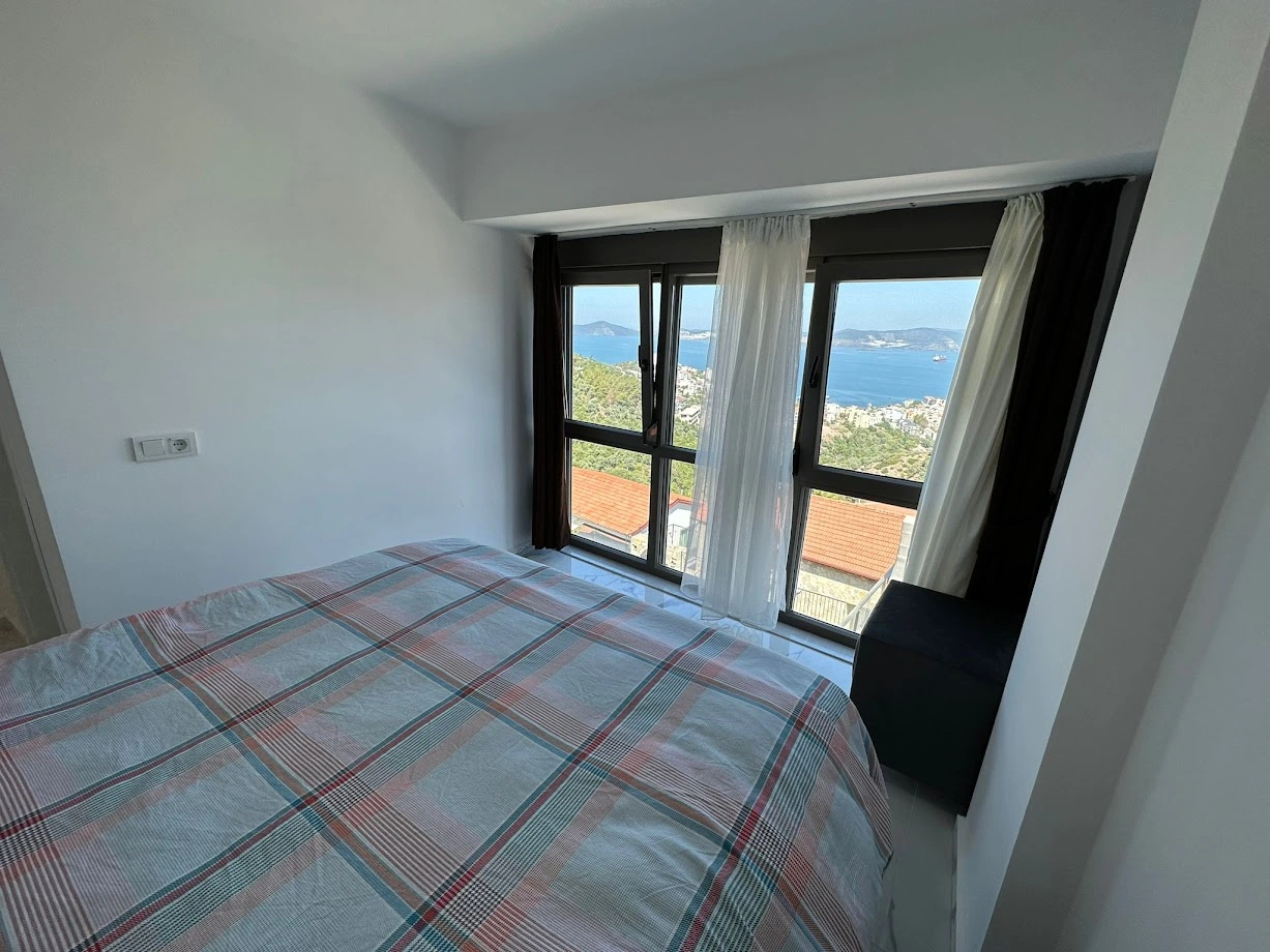 Вилла с 3 спальнями и видом на море в Аланье, Турция