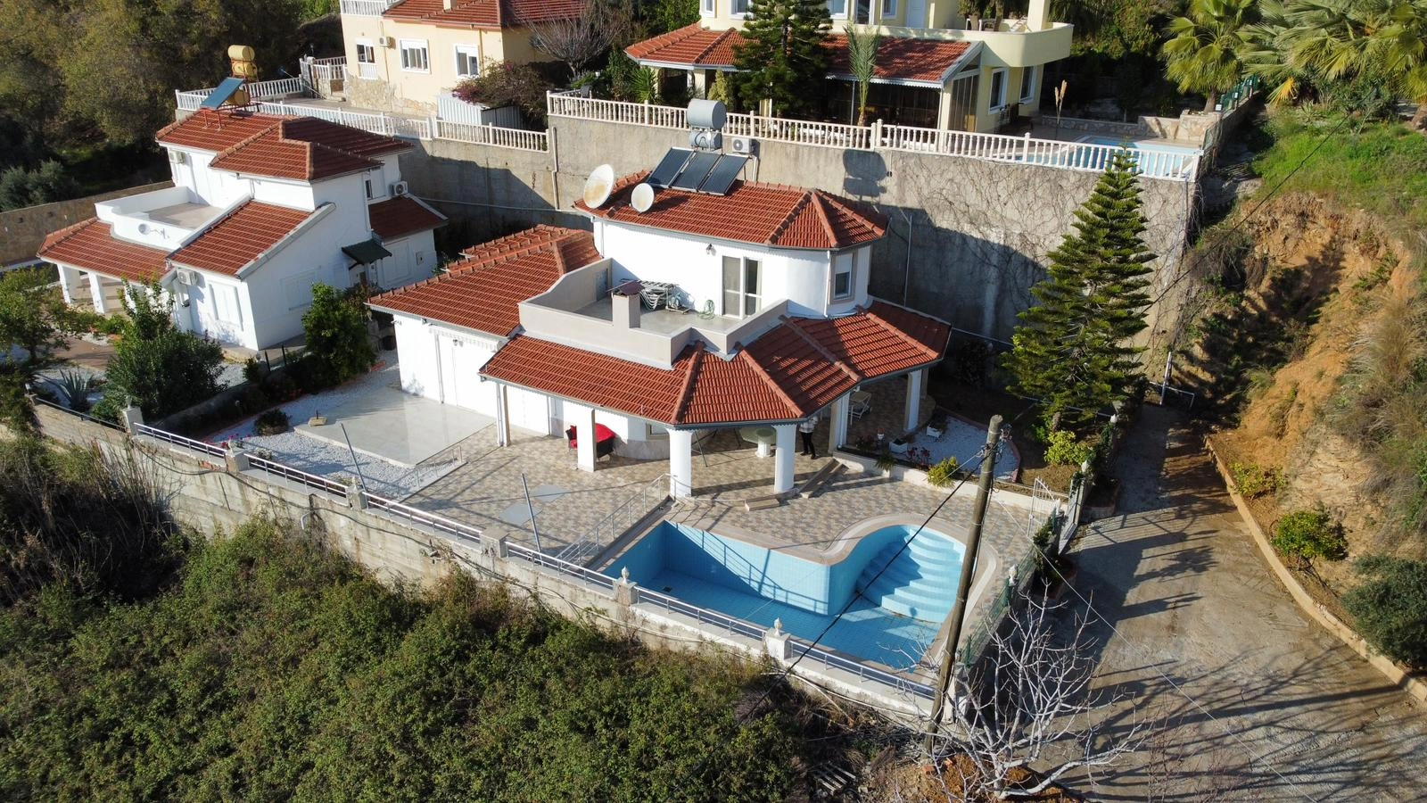 Вилла на 3 спальни с зоной барбекю в Аланье, Турция