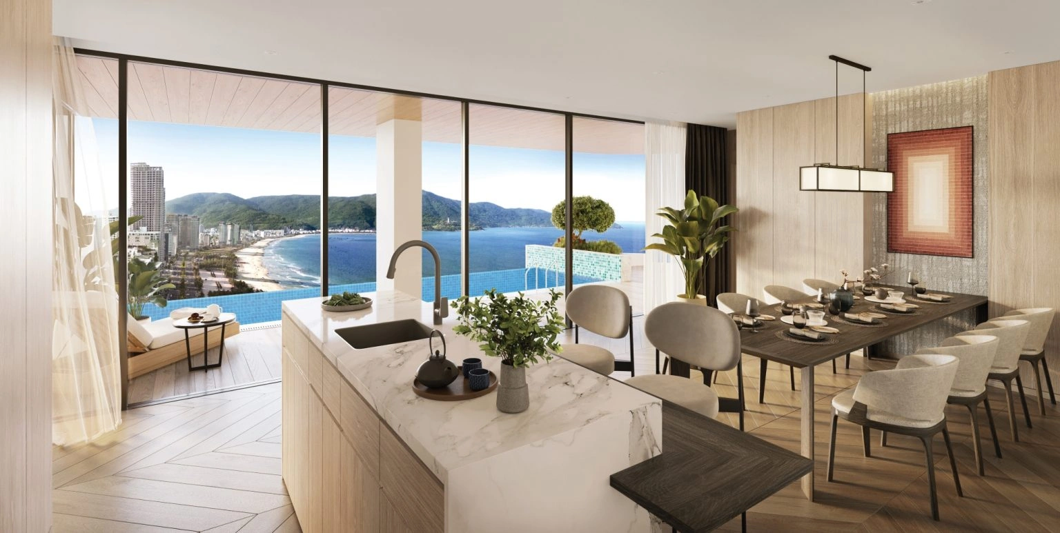 Просторный пентхаус 3+1, полностью меблированный, в Дананге