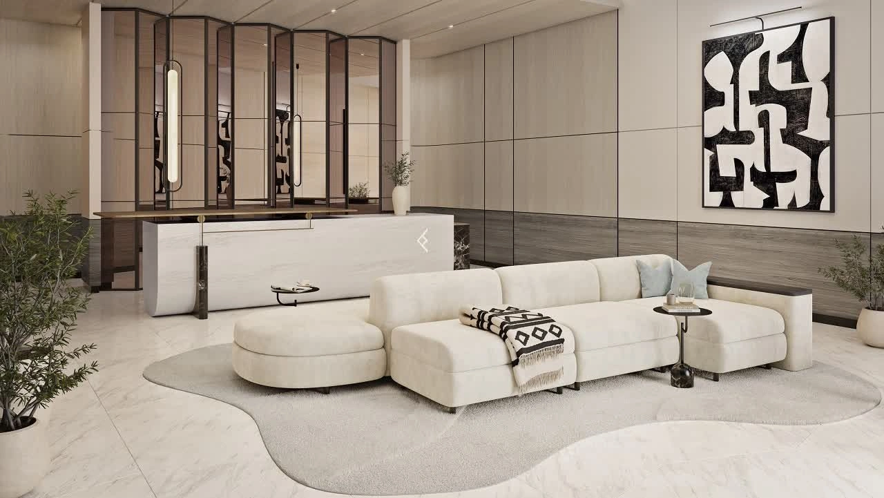 Премиальный жилой комплекс с 5-уровневым подиумом в районе Бизнес-Бей