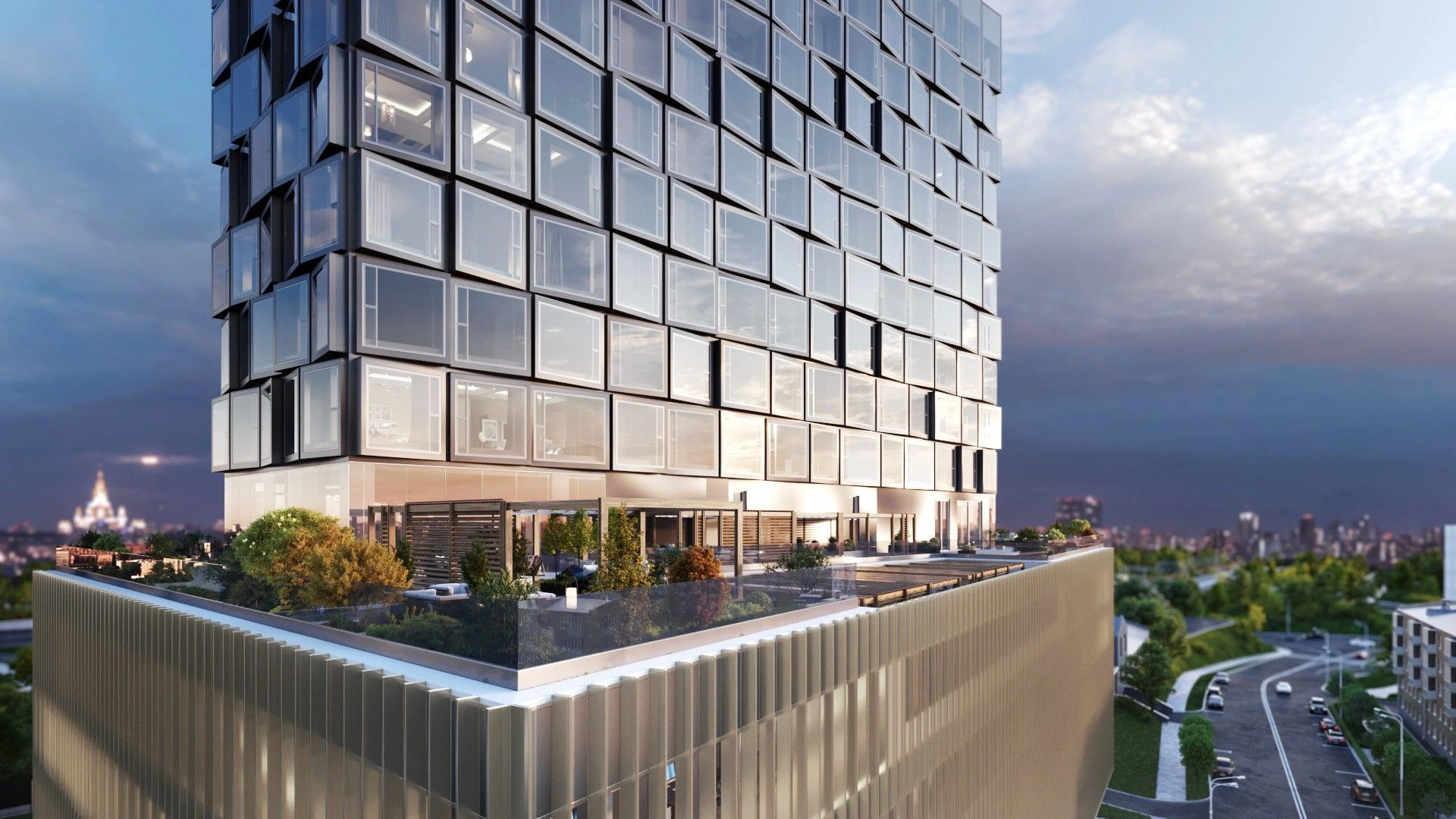 Multifunctional complex in Kutuzovsky Prospekt of Moscow