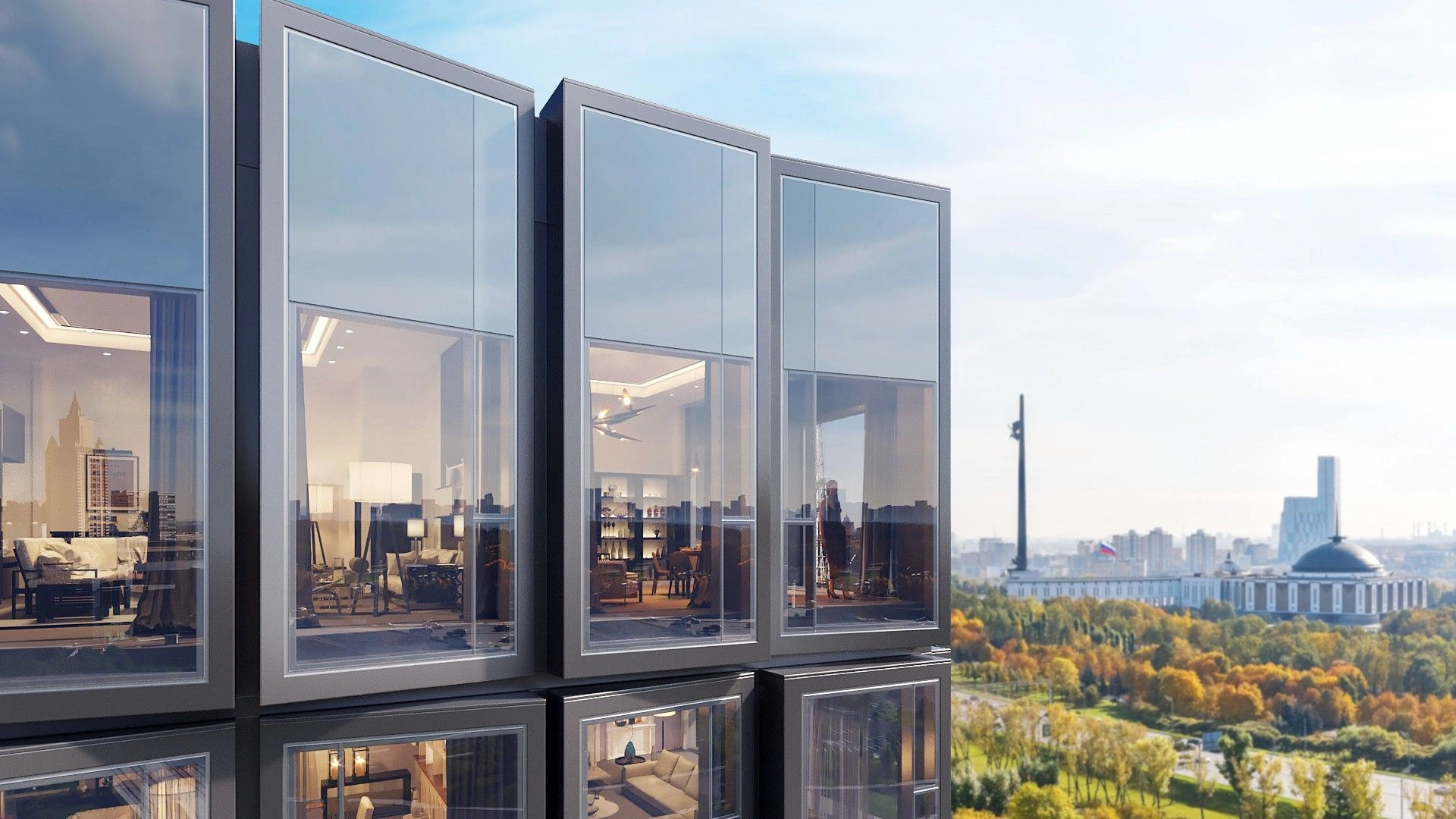 Multifunctional complex in Kutuzovsky Prospekt of Moscow