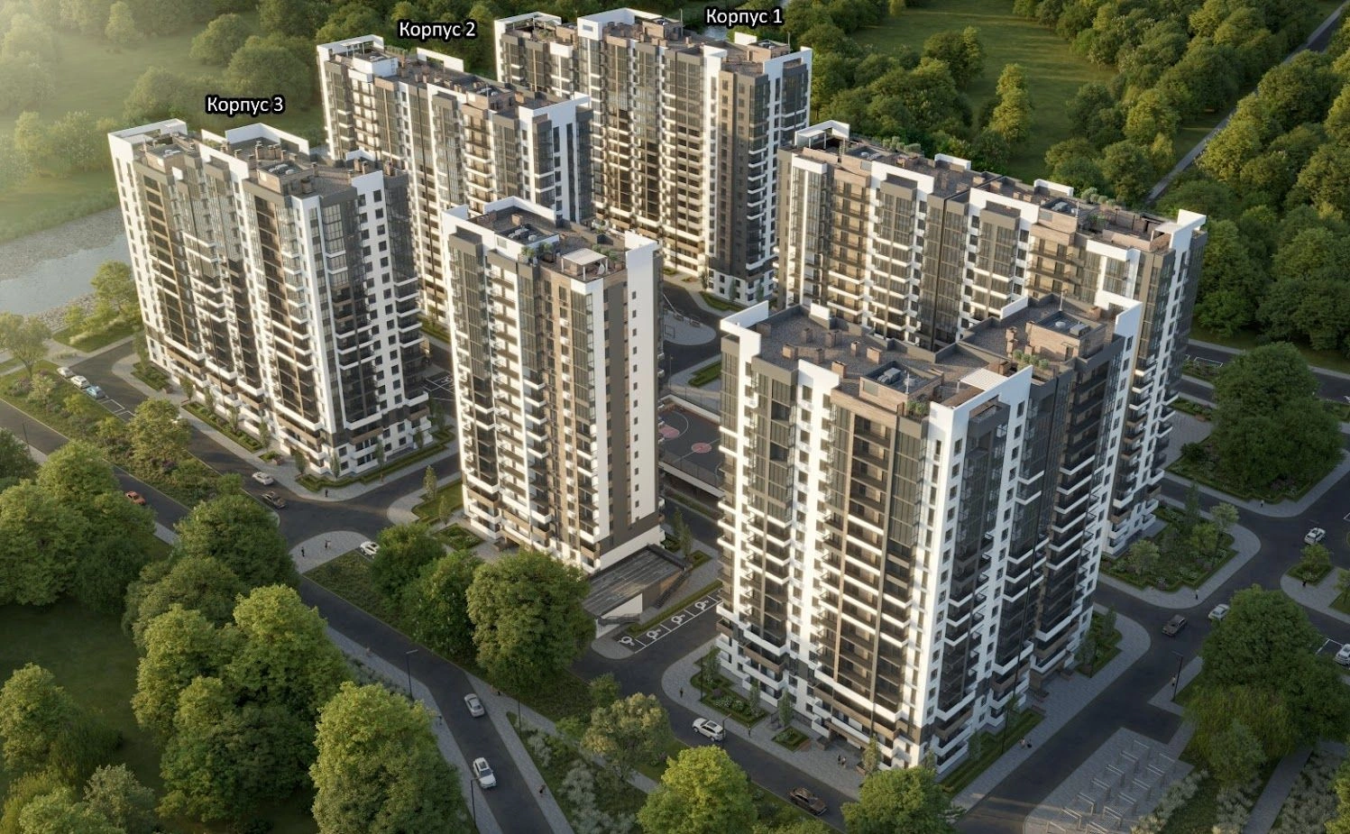 Жилой комплекс с кирпично-монолитным строительством