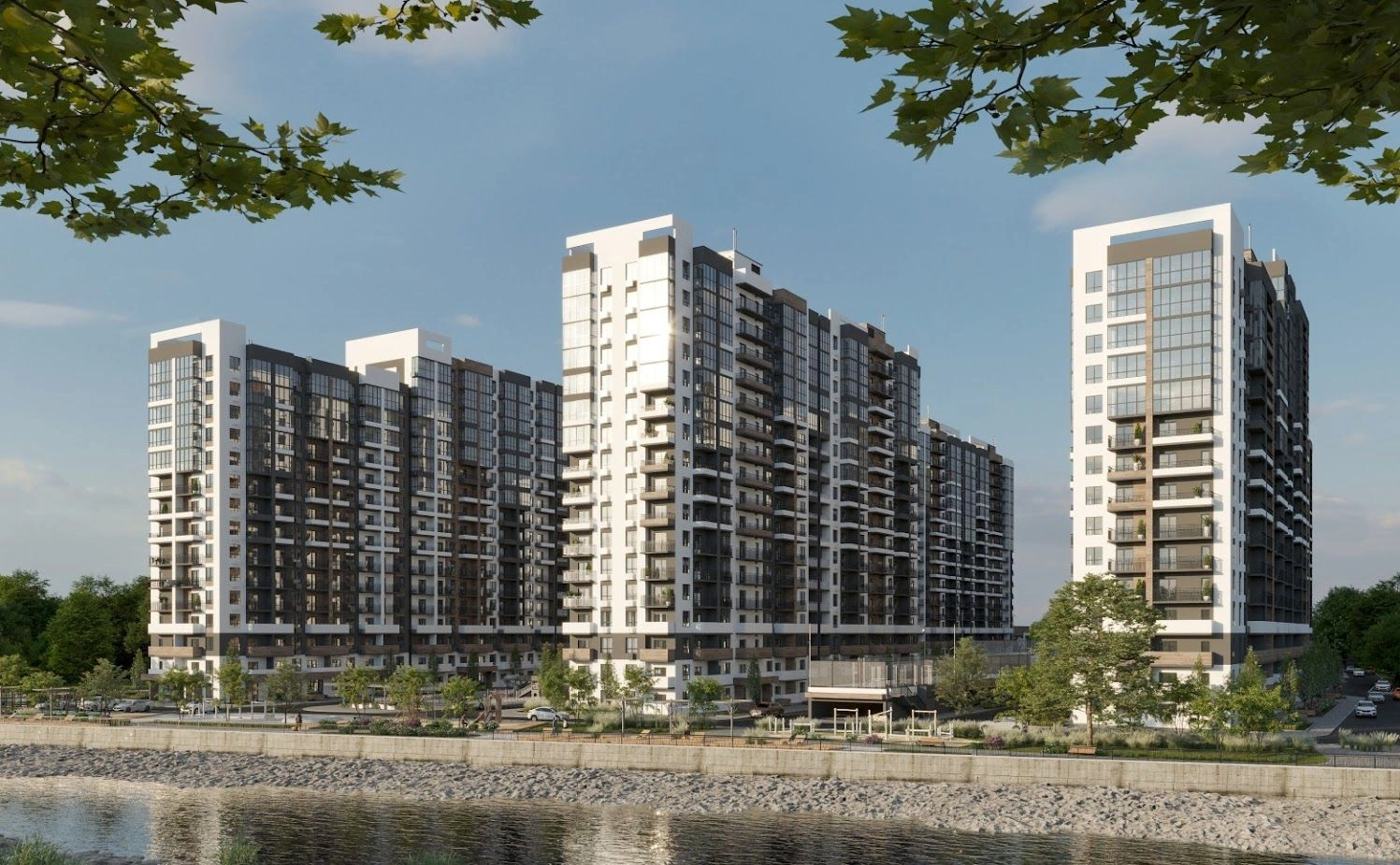 Жилой комплекс с кирпично-монолитным строительством