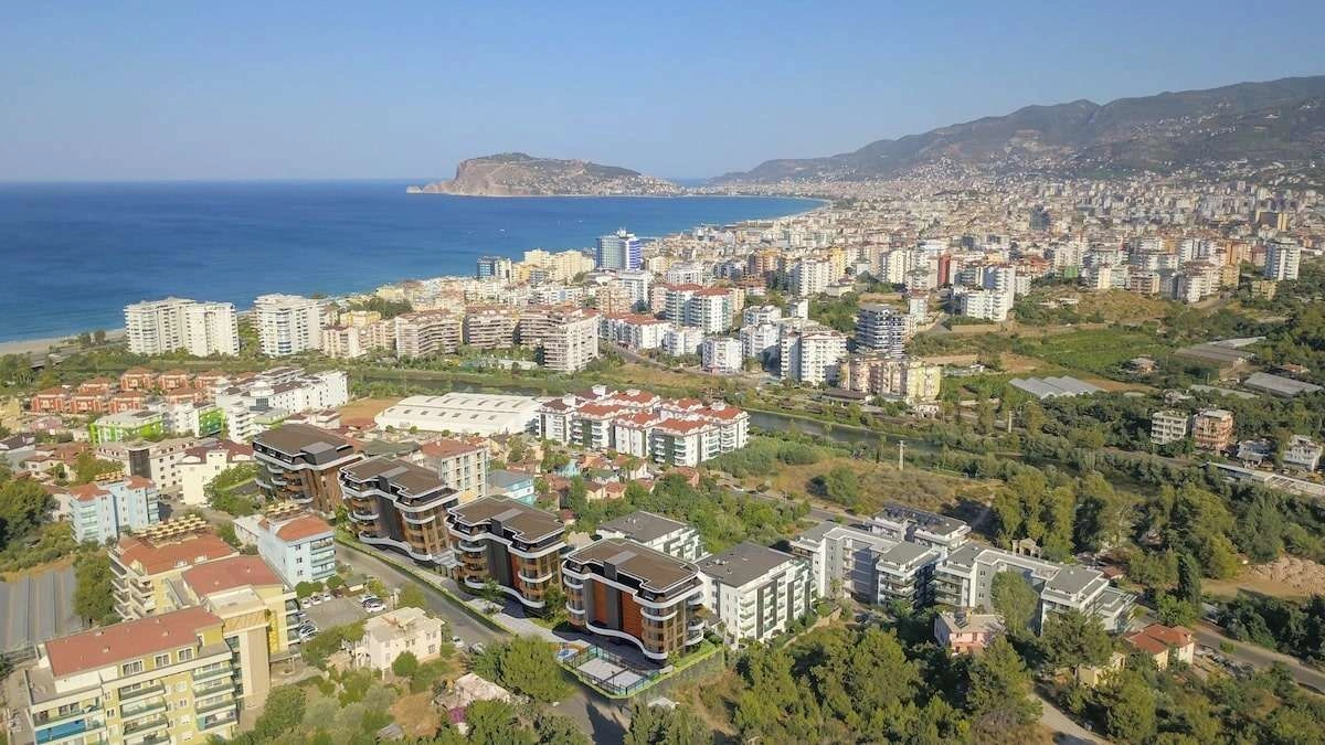 Modern residential complex in Alanya city of Turkey