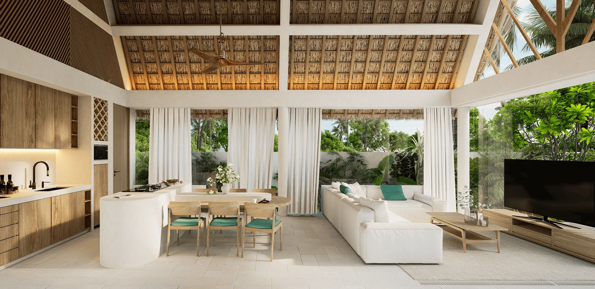 Просторная вилла 190 m2 в Улувату, Бали