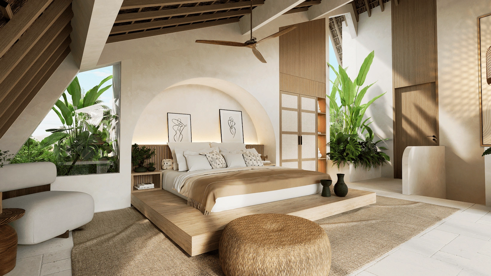 Просторная вилла 190 m2 в Улувату, Бали