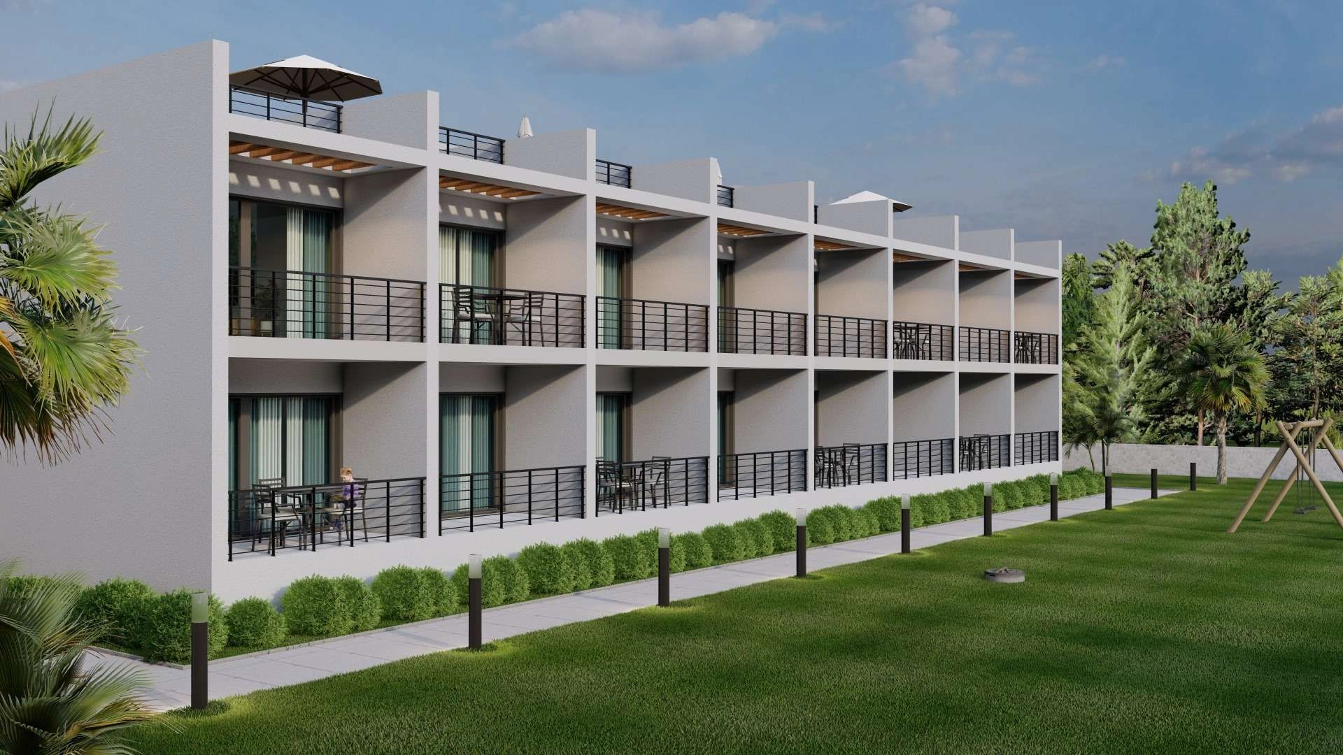 Охраняемый комплекс роскошных апартаментов в Эсентепе