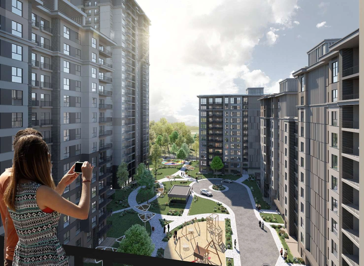 Элитный жилой комплекс в районе Бахчешехир в Стамбуле