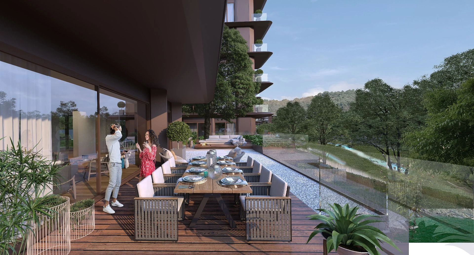 Роскошный жилой комплекс с зелеными зонами в Стамбуле