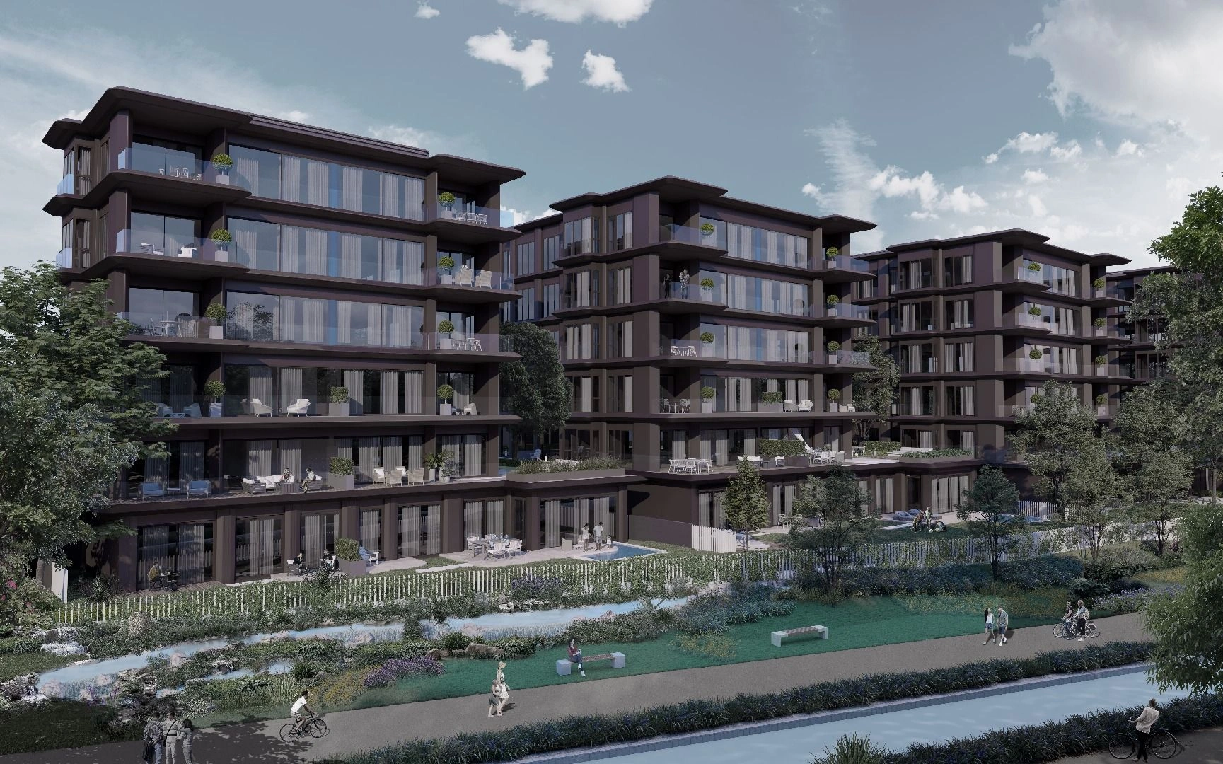 Роскошный жилой комплекс с зелеными зонами в Стамбуле