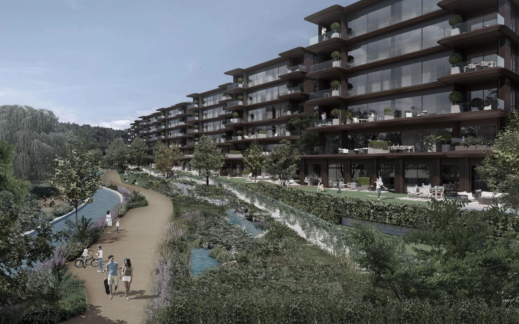 Роскошный жилой комплекс с зелеными зонами в Стамбуле