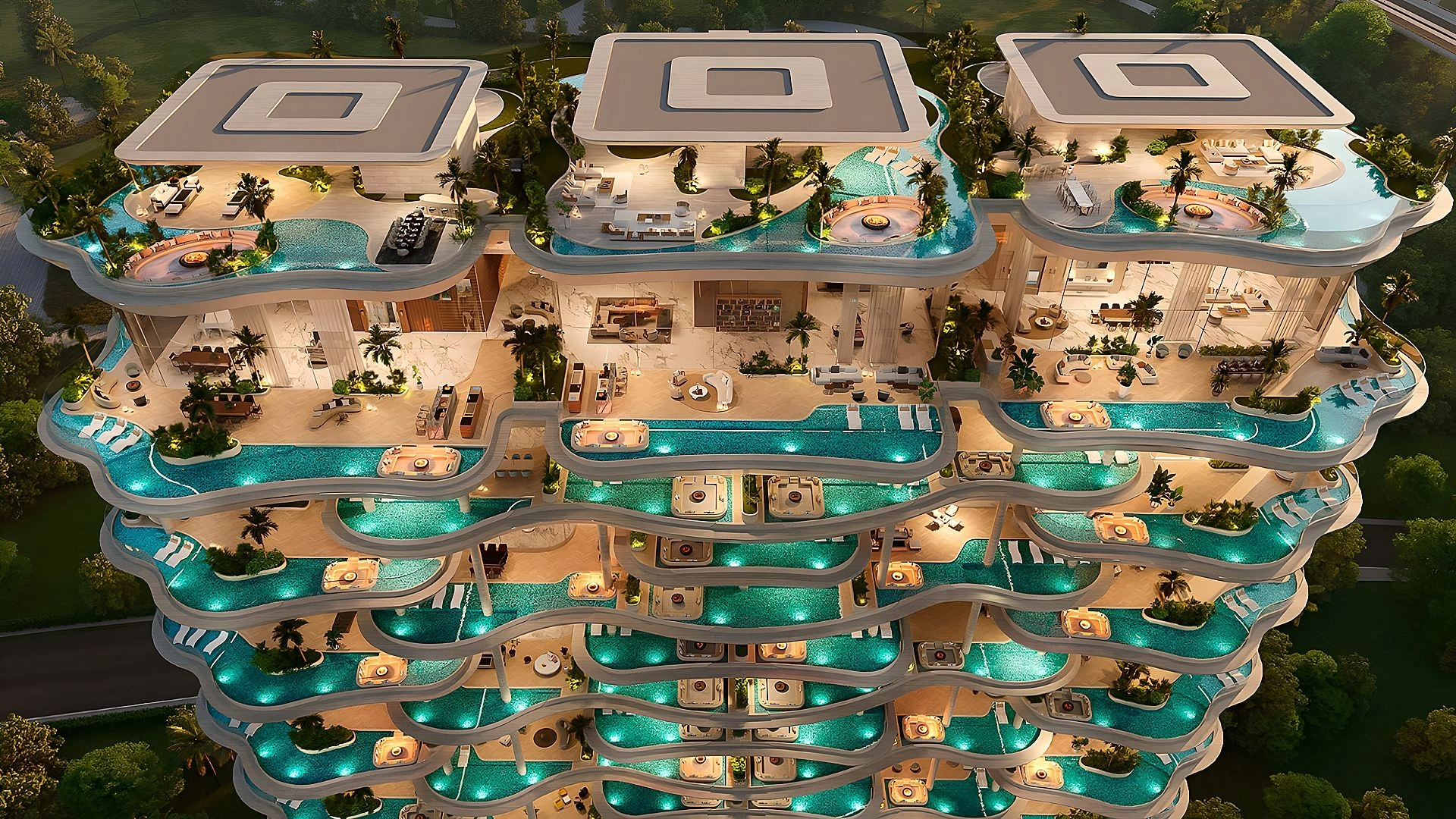 Luxurious complex along the Dubai Canal waterfront