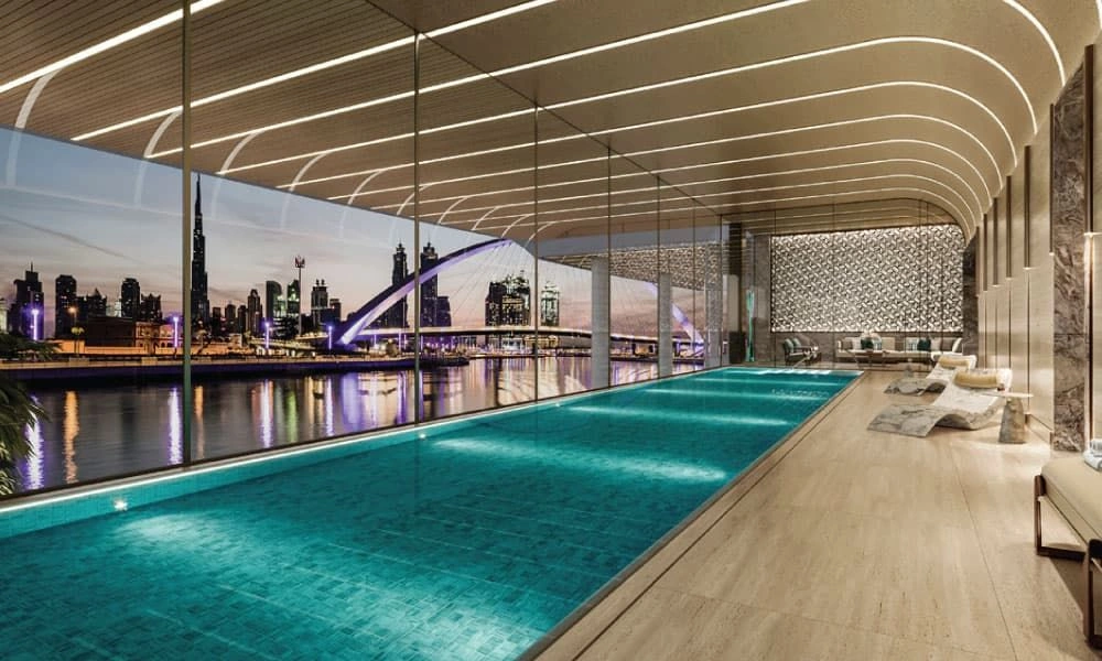 Luxurious complex along the Dubai Canal waterfront