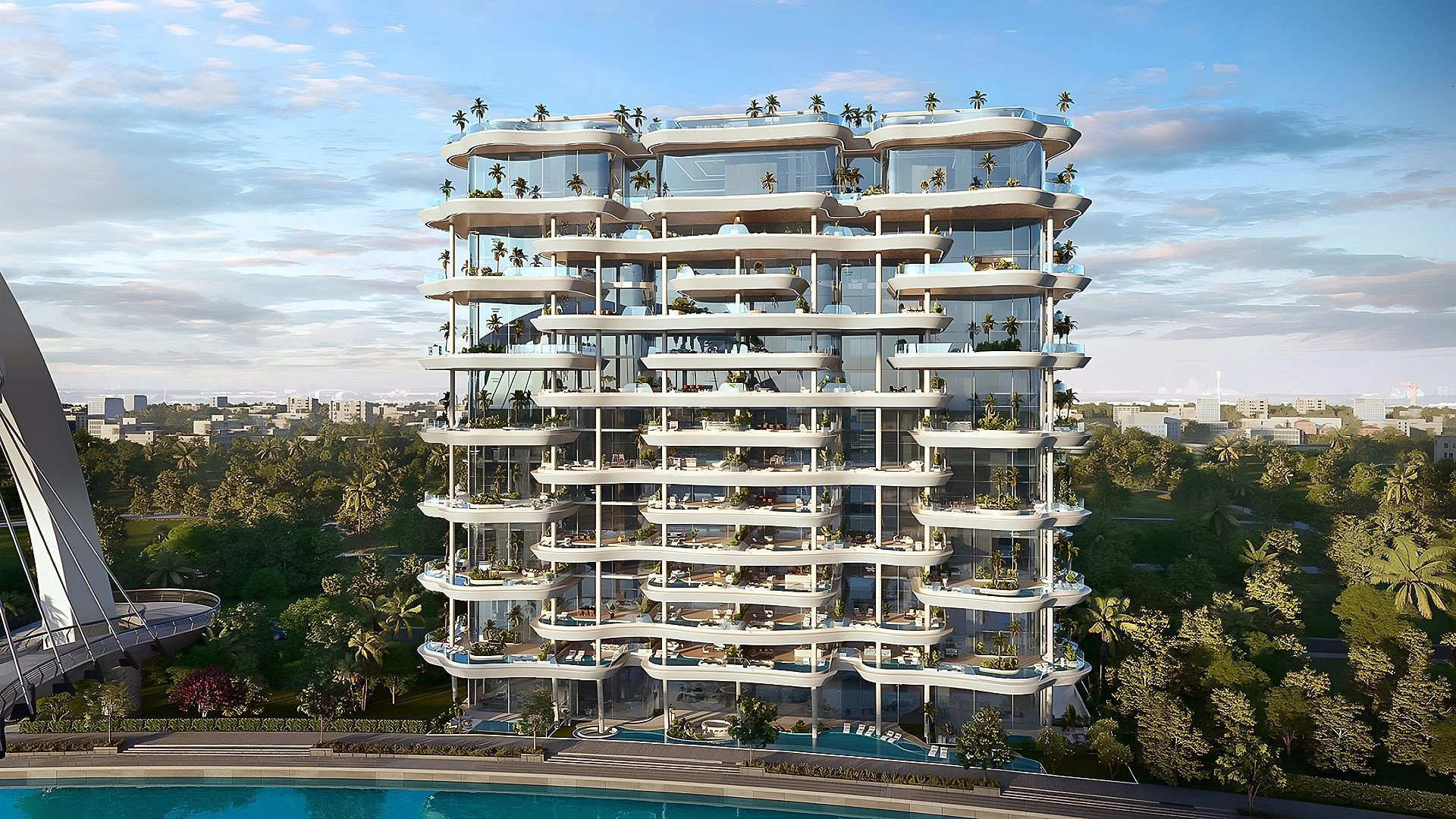 Luxurious complex along the Dubai Canal waterfront