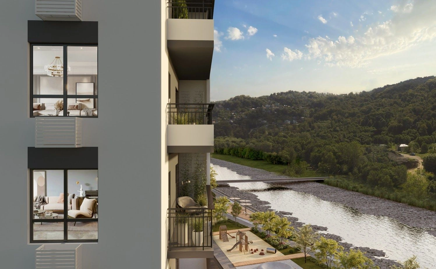 Жилой комплекс с кирпично-монолитным строительством