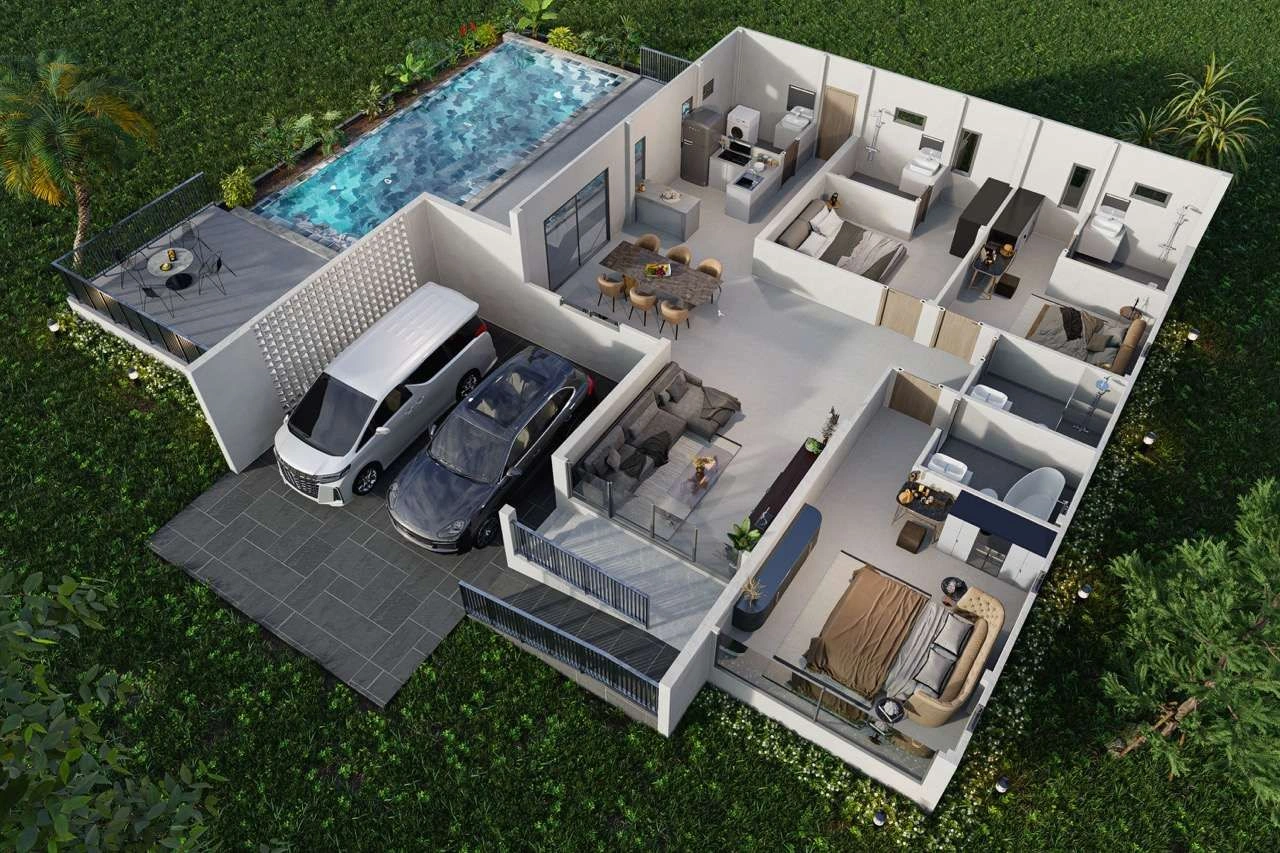 Идеальный комплекс вилл на пляже Банг-Тао, Пхукет