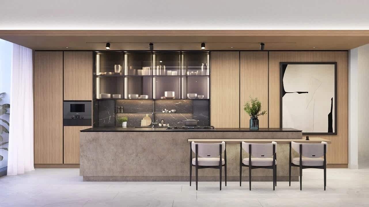 Премиальный жилой комплекс с 5-уровневым подиумом в районе Бизнес-Бей