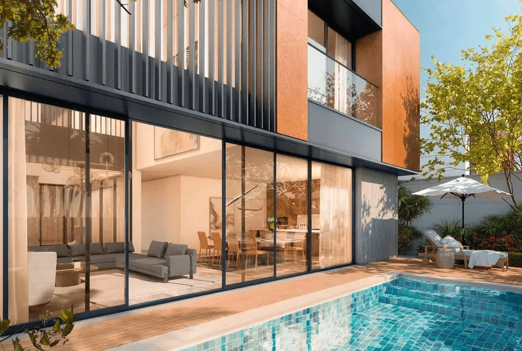 Residential complex in Abu Dhabi emirate of UAE