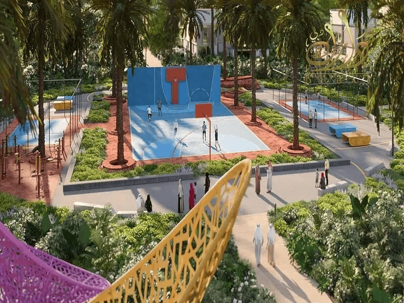 Residential complex in Abu Dhabi emirate of UAE