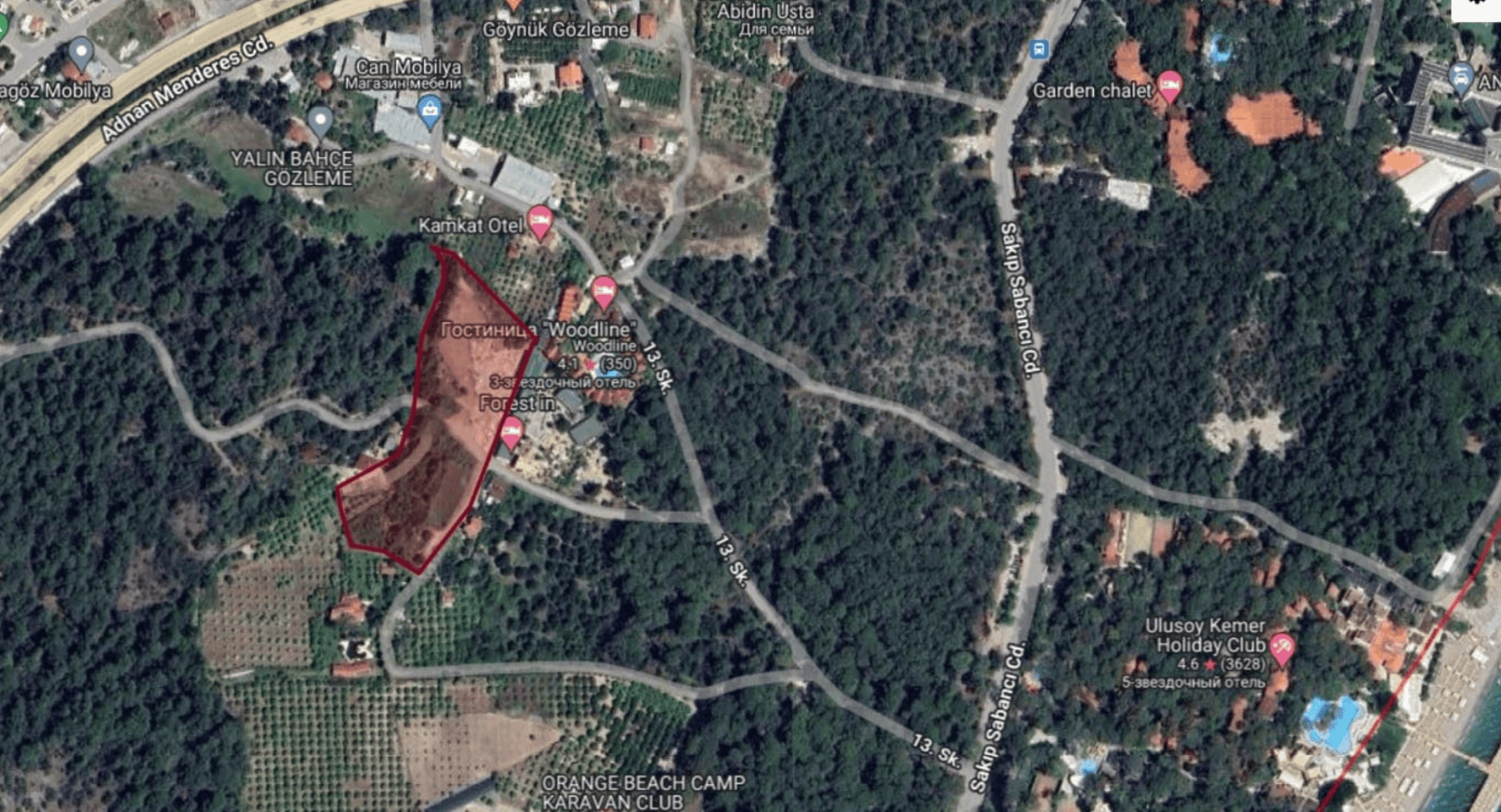 Land for construction of hotel in Goynuk