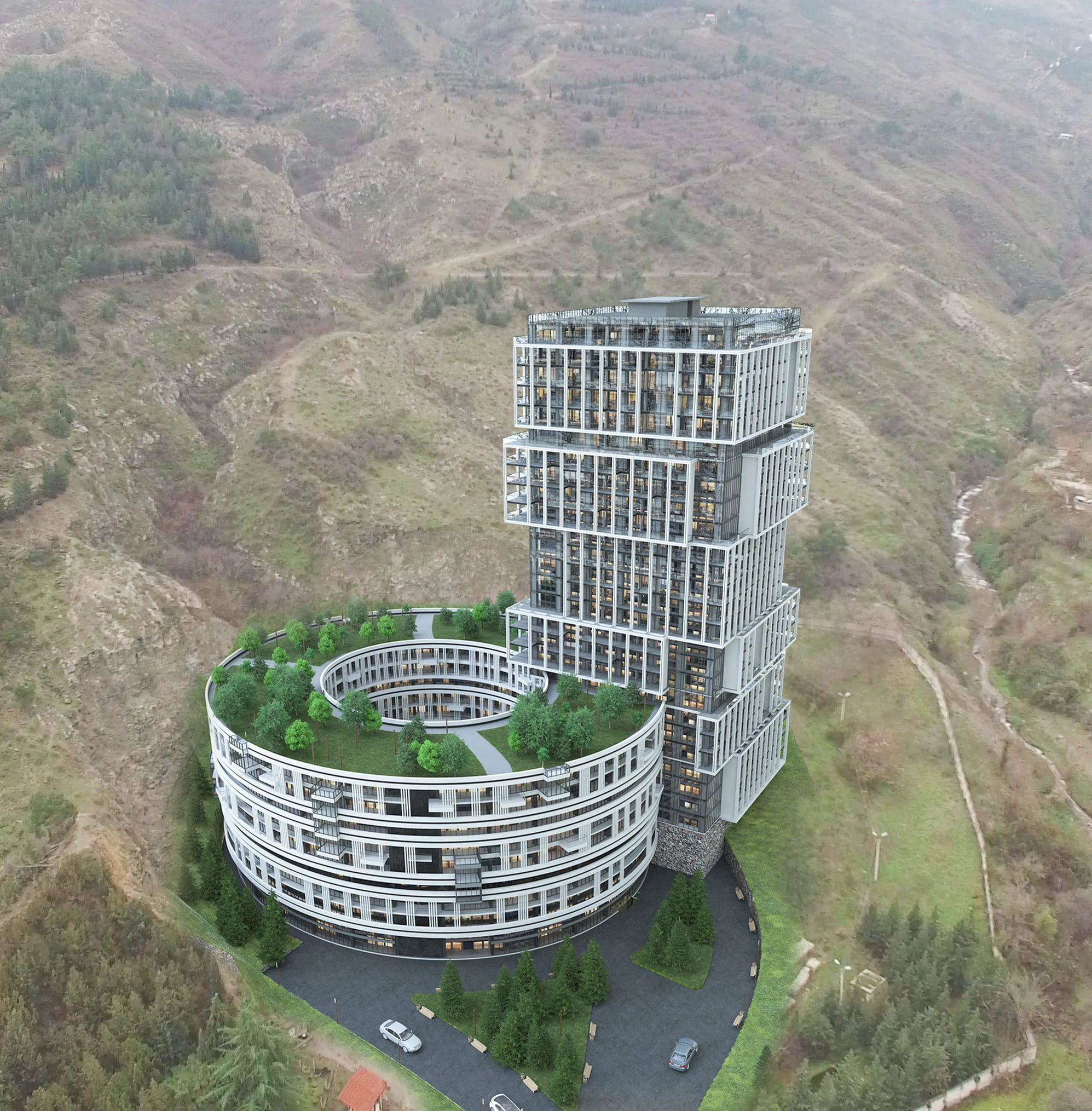 Современный жилой комплекс в экологически чистой зоне Тбилиси