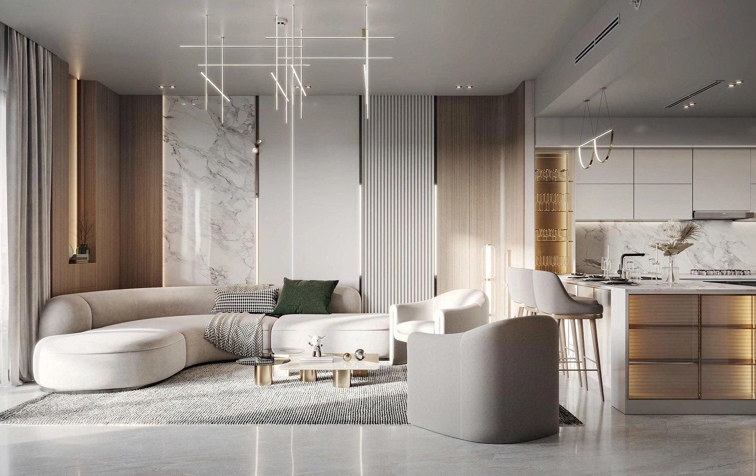 Новая малоэтажная резиденция с бассейном и ресторанами в Дубае