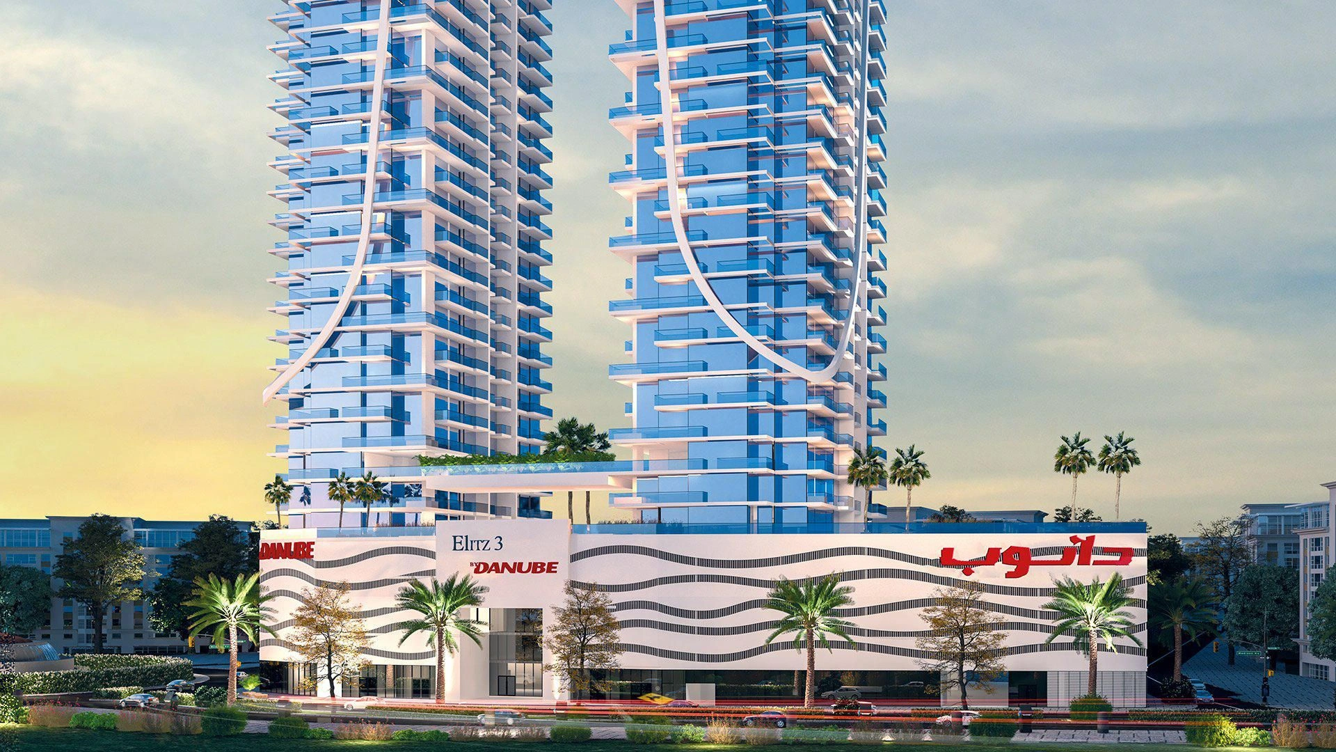 Великолепный жилой комплекс с бассейнами и мини-гольфом в Дубае