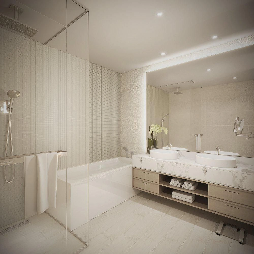 Многоэтажный жилой комплекс с бассейном рядом со станцией метро Дубая