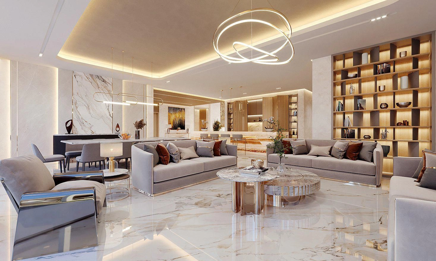 Комплекс роскошных вилл с лагунами, пляжами и торговым центром в Дубае