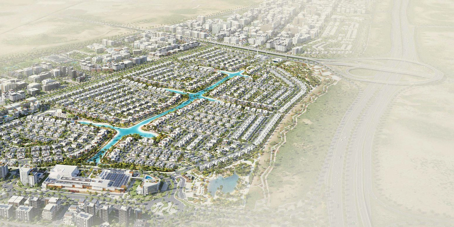 Комплекс роскошных вилл с лагунами, пляжами и торговым центром в Дубае