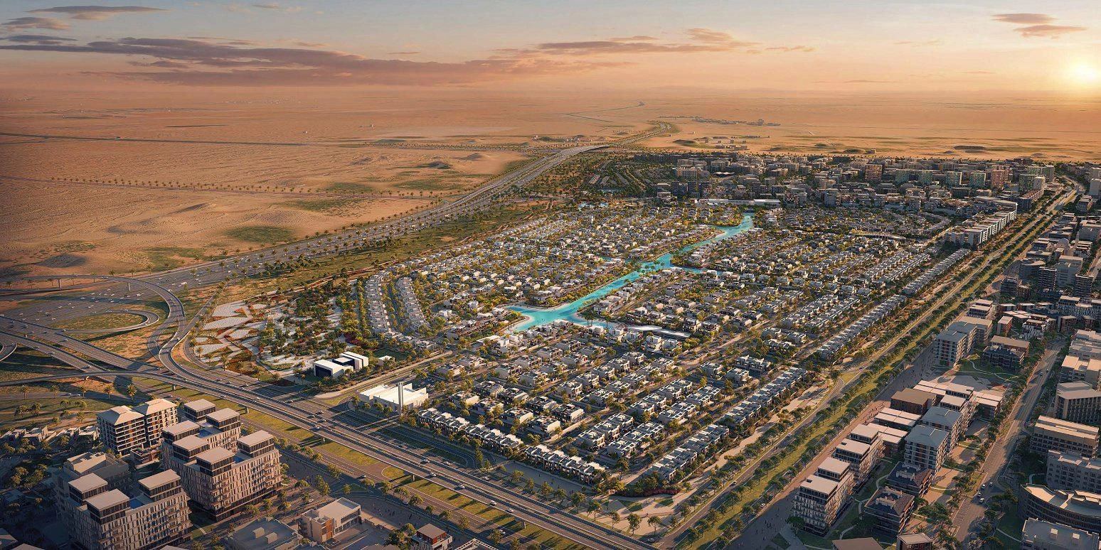 Комплекс роскошных вилл с лагунами, пляжами и торговым центром в Дубае