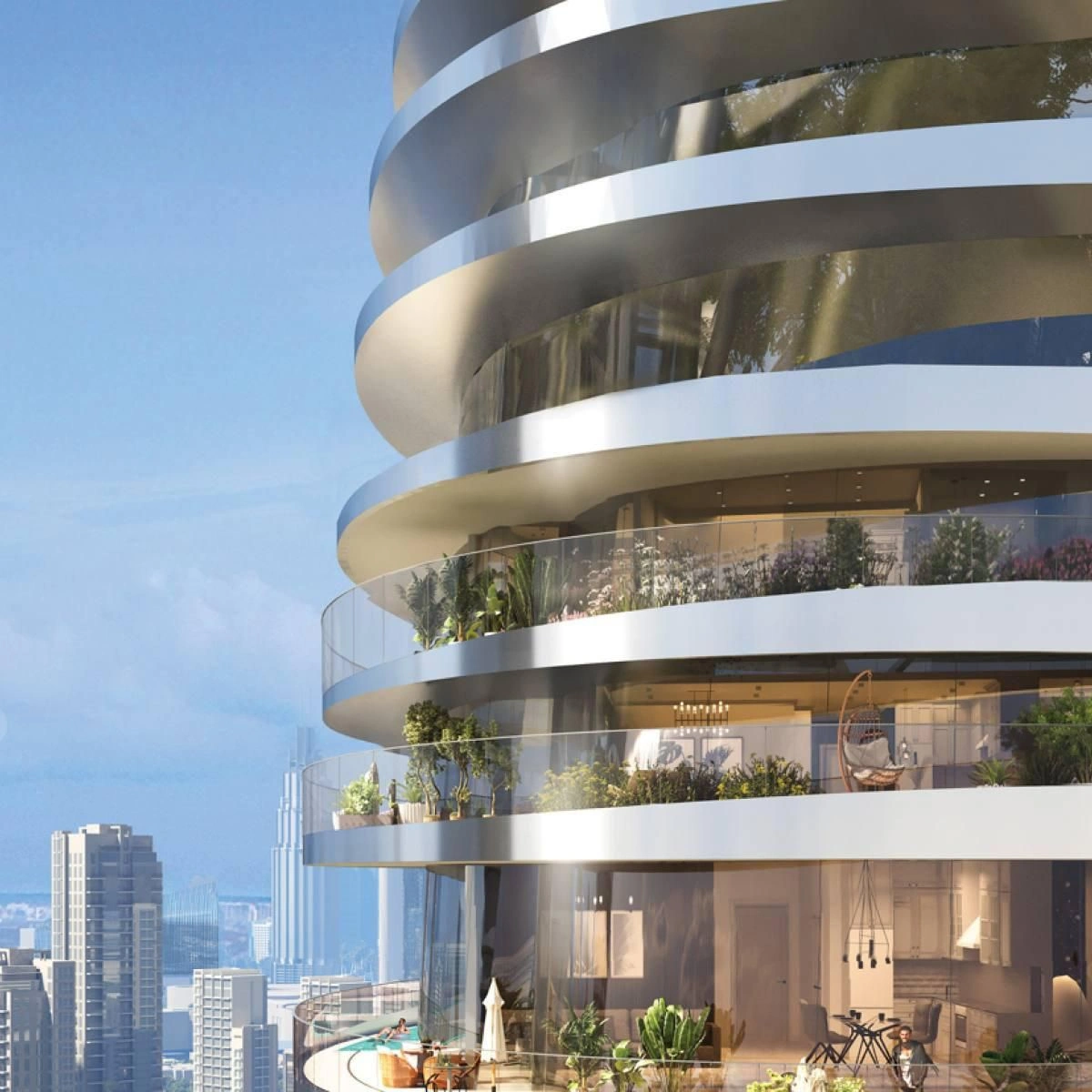 Элитный жилой комплекс с видом на Дубайский водный канал