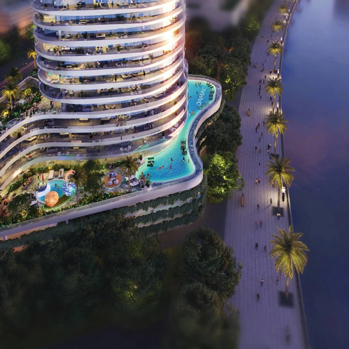 Элитный жилой комплекс с видом на Дубайский водный канал