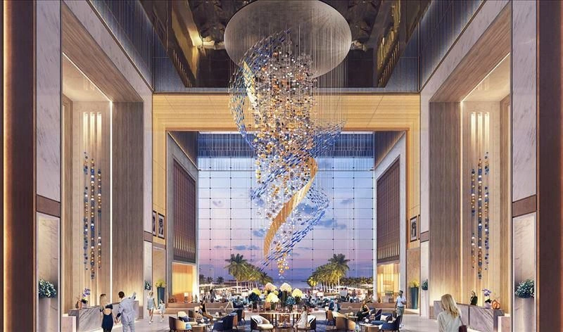 Роскошный жилой комплекс с отелем у моря в Дубае