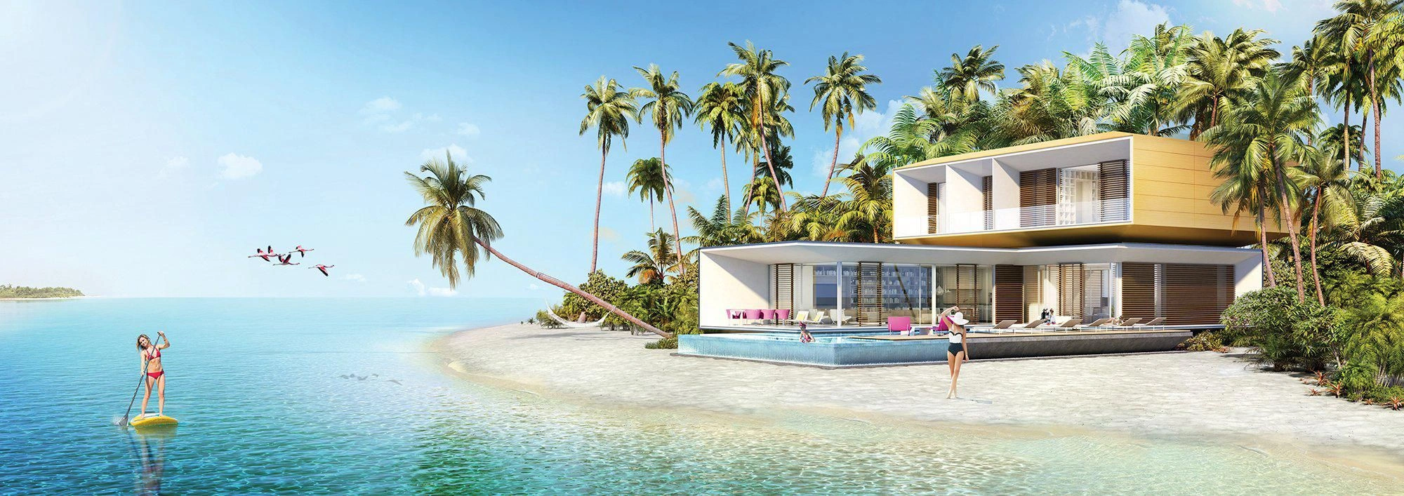 Премиальное жилое и гостиничное развлечение на островах в Дубае