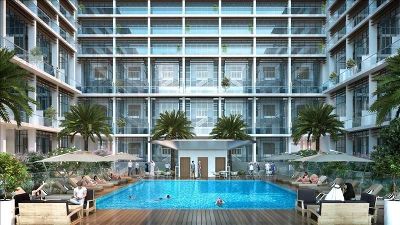 Современный жилой комплекс рядом с международным аэропортом Абу-Даби