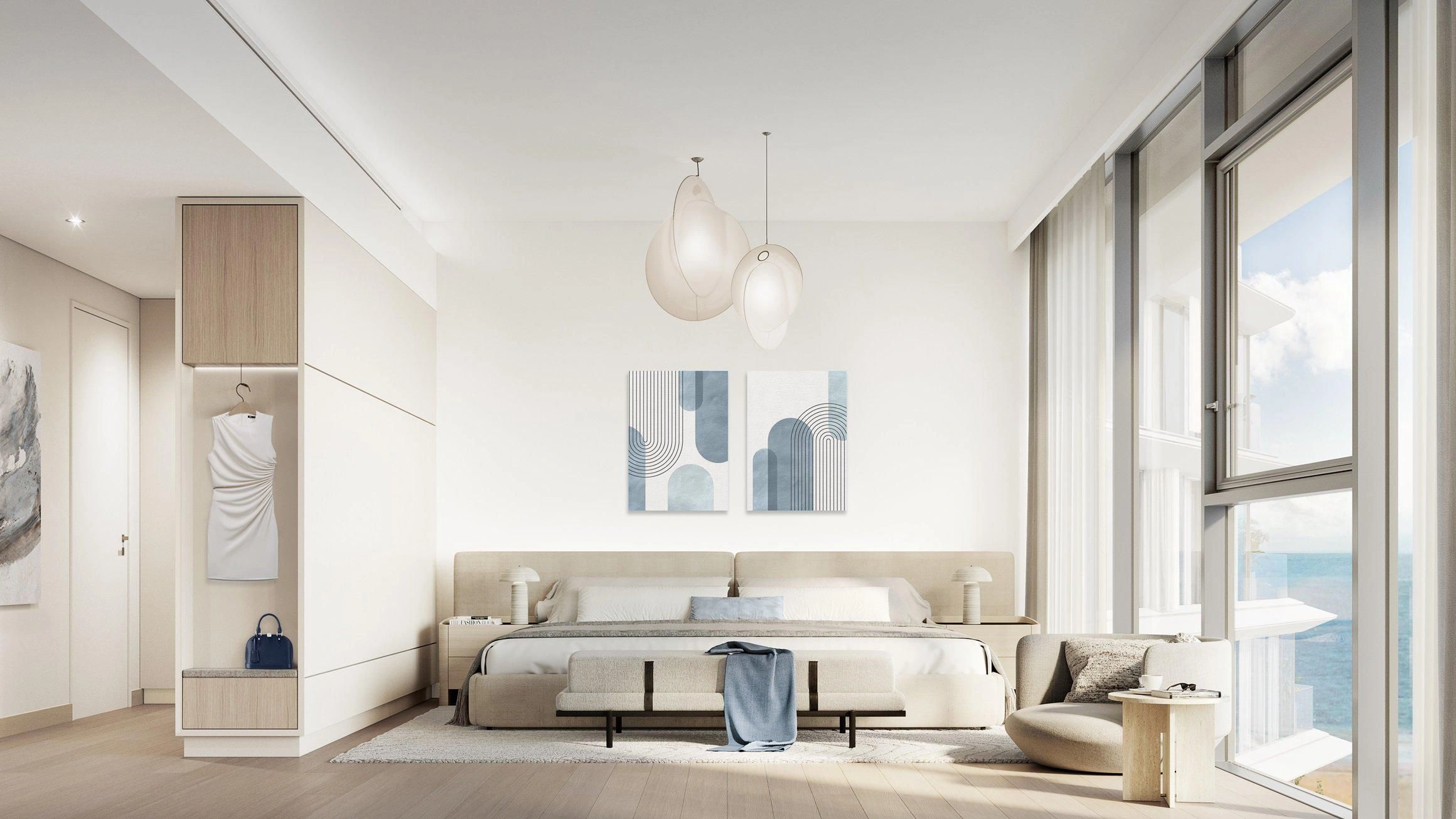 Современный комплекс с частным пляжем в Рас-эль-Хайме