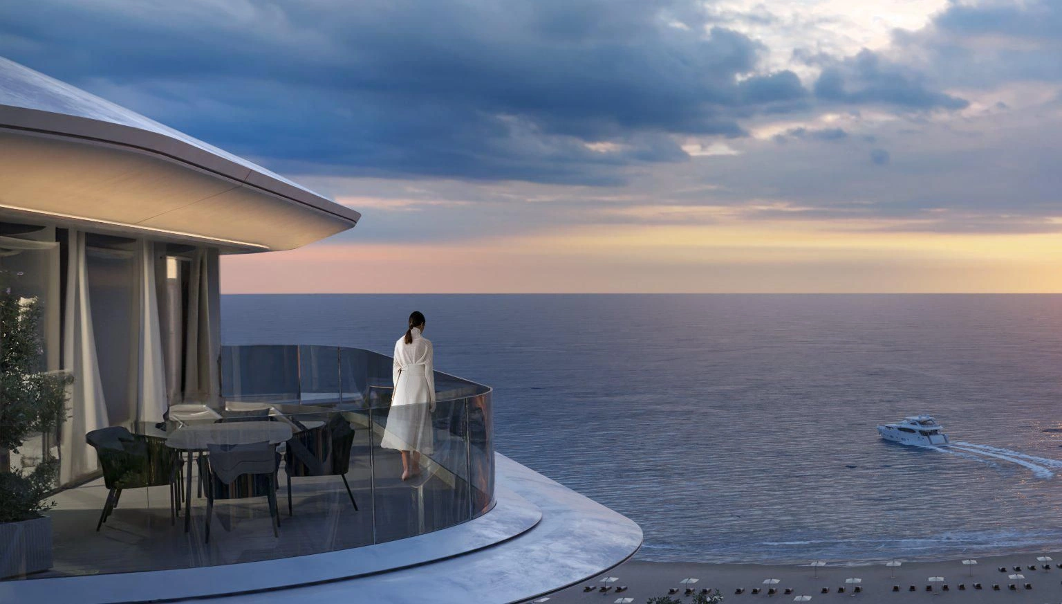 Современный комплекс с частным пляжем в Рас-эль-Хайме