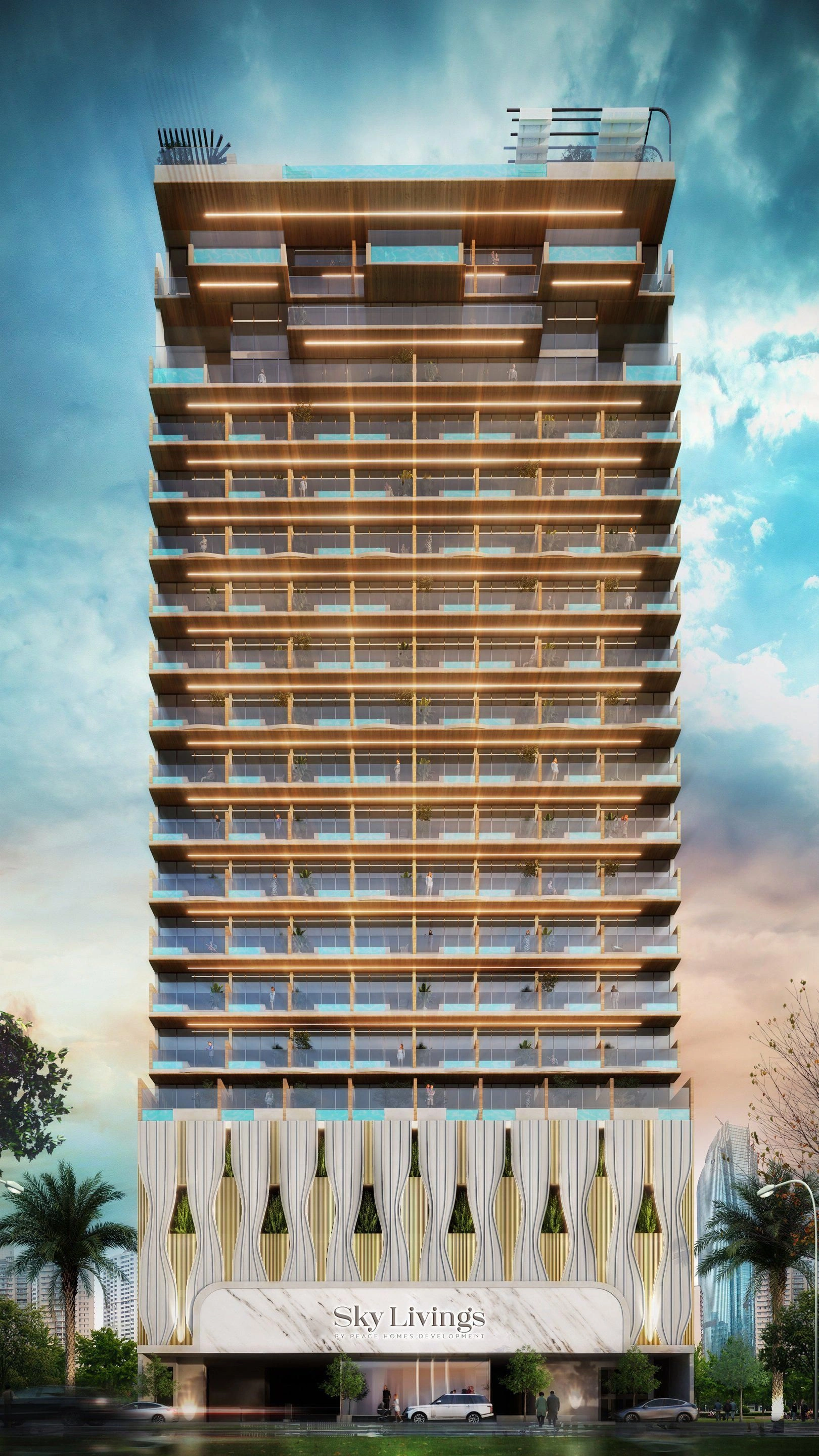 Элитный жилой комплекс с бассейном в Дубае